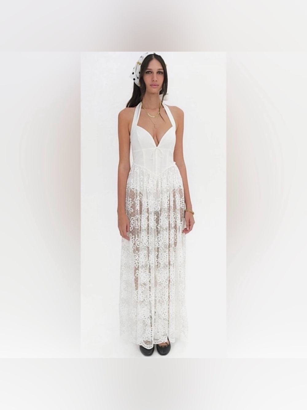 FOR LOVE AND LEMONS Sonnet
Lace Maxi Halter Dress size small